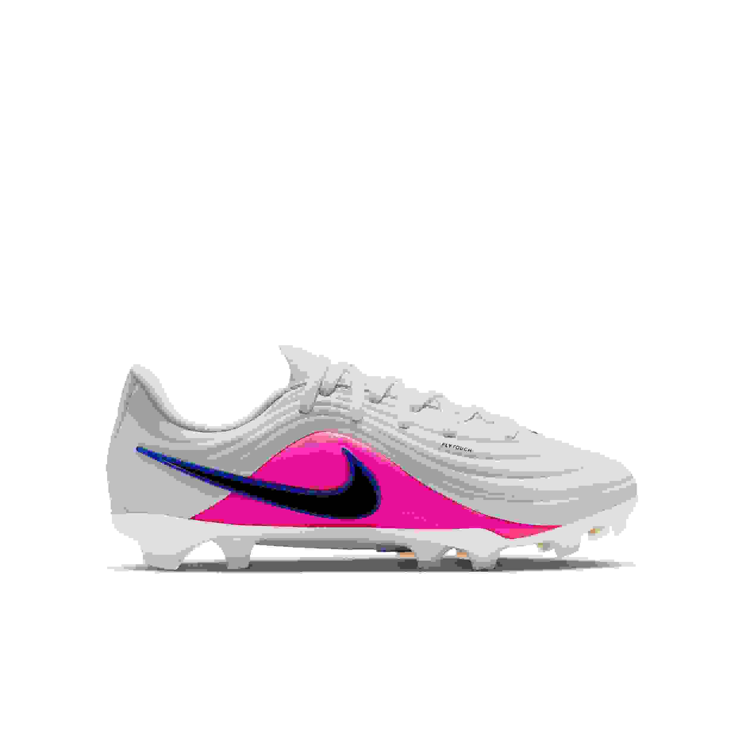 Nike Tiempo Maestro Academy Grade School Kids' "White/Racer Blue/Pink Blast/Black" Soccer Cleat